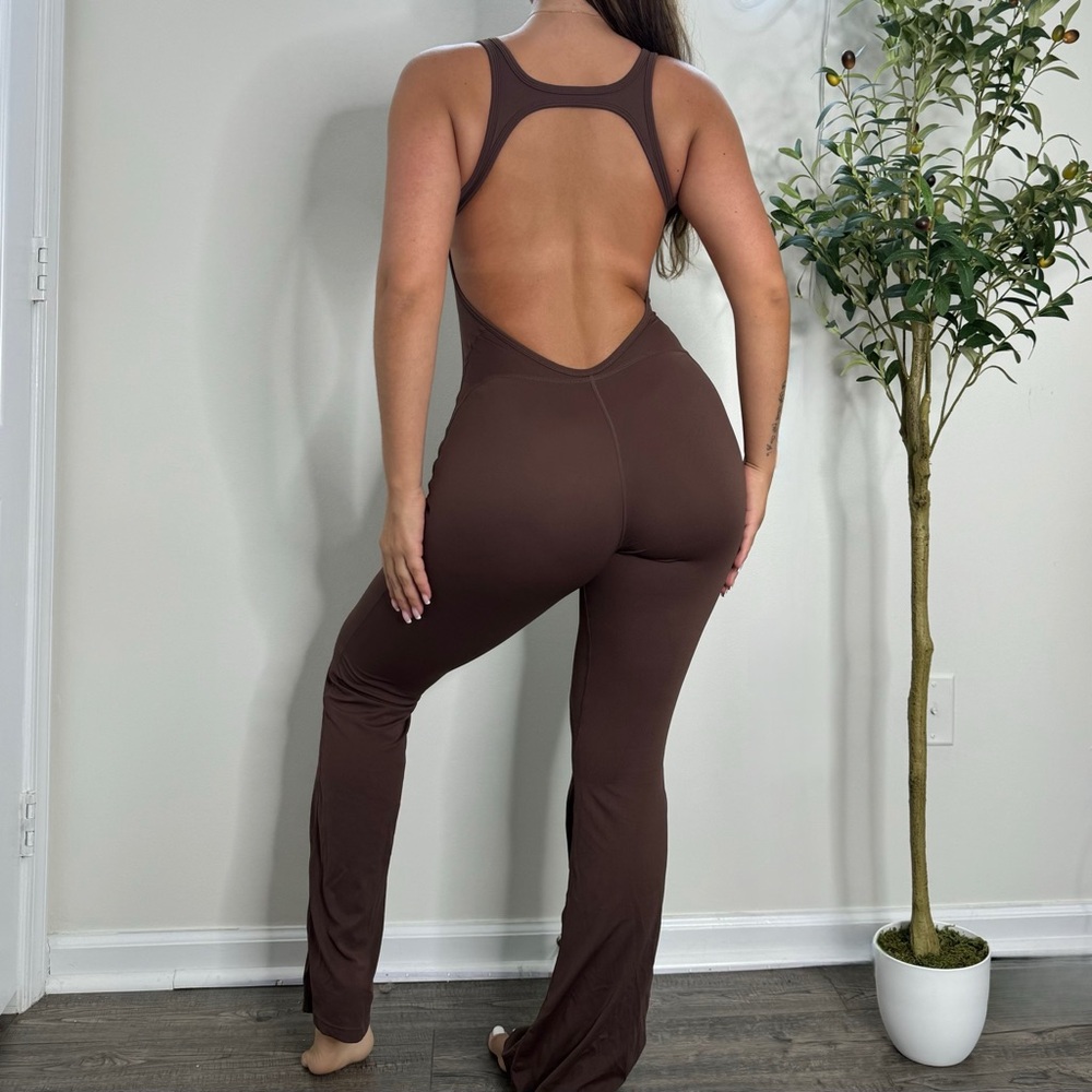Backless Flare Jumpsuit